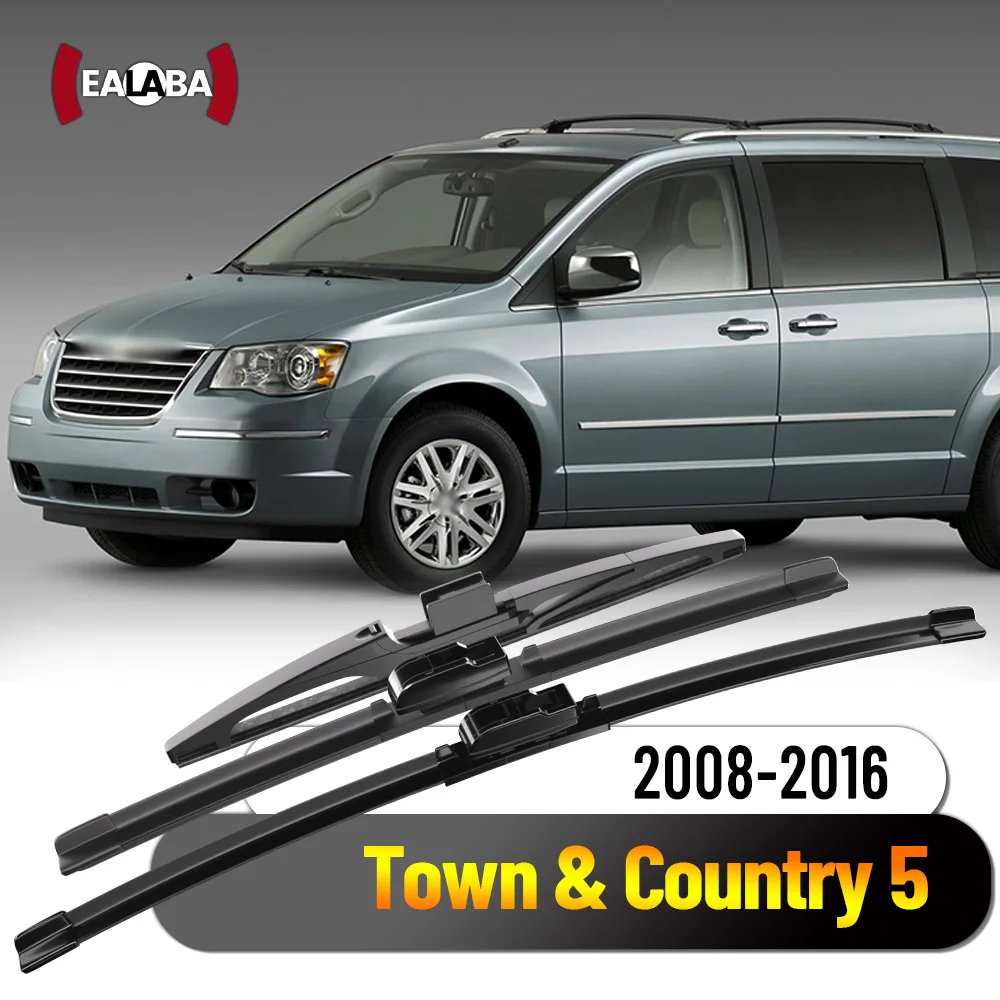 For Chrysler Town & Country 5 2008-2016 1set Front & Rear Wiper Blades 2010 2012 2014 2015 Windshield Accessories 26