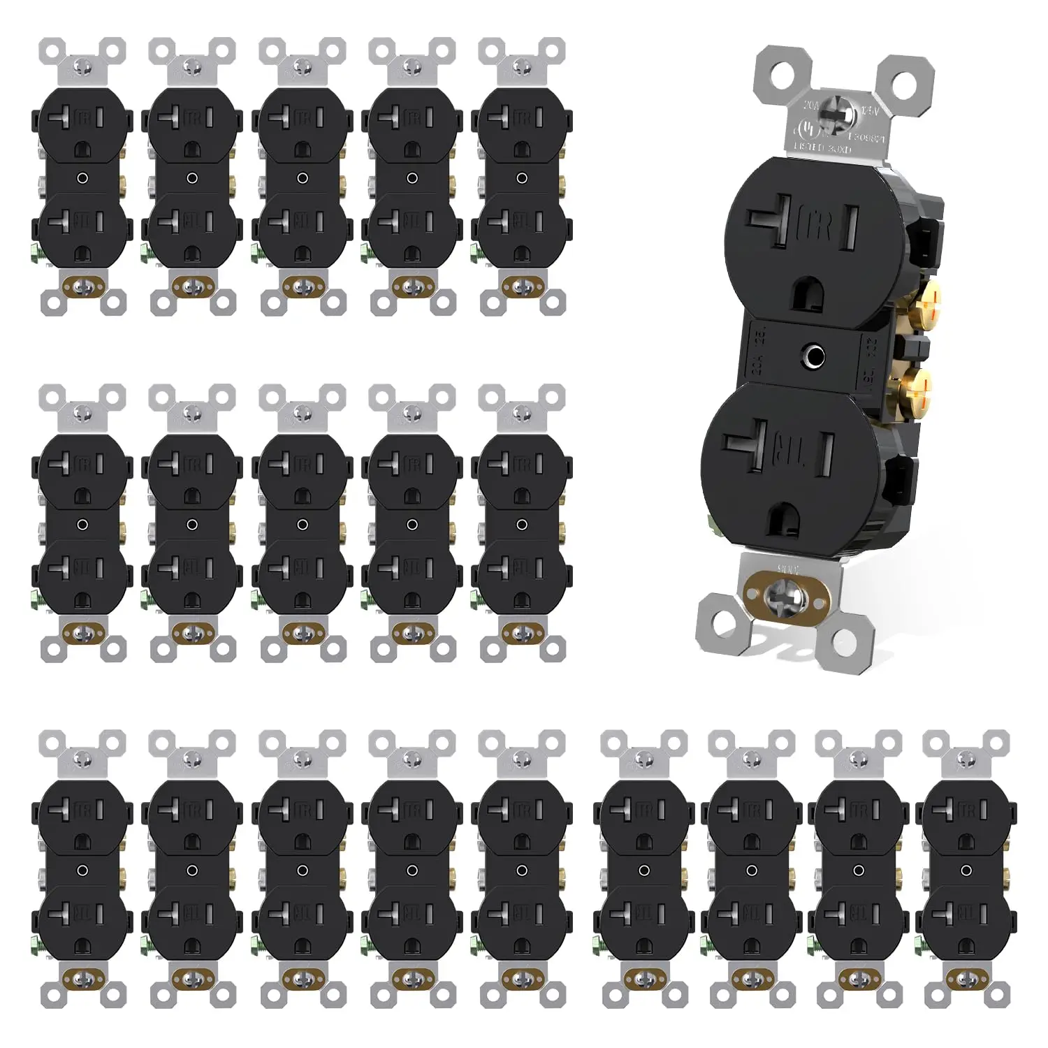 

AIDA Duplex Electrical Receptacle Outlets, 20Amp 125V Wall Outlet, Residential,