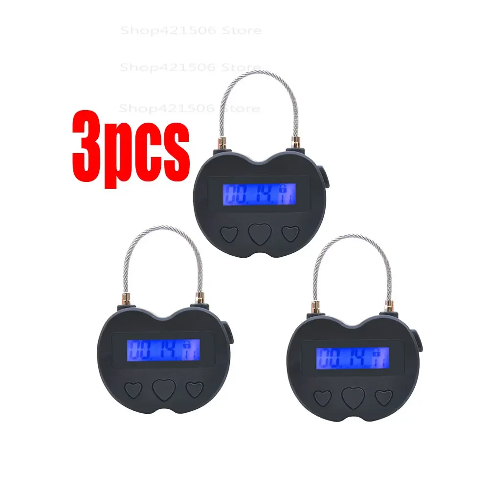 스마트 시간 잠금 LCD 디스플레이 시간 잠금 방수 USB 충전식 임시 타이머 자물쇠 여행 전자 타이머