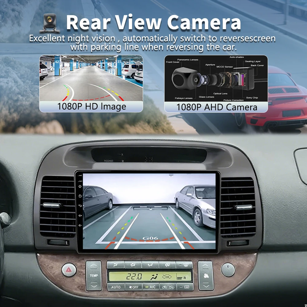 Android 16  Android Car For Toyota Camry 5 XV 30 2001 - 2006 Radio Multimedia Video Player stereo BT GPS
