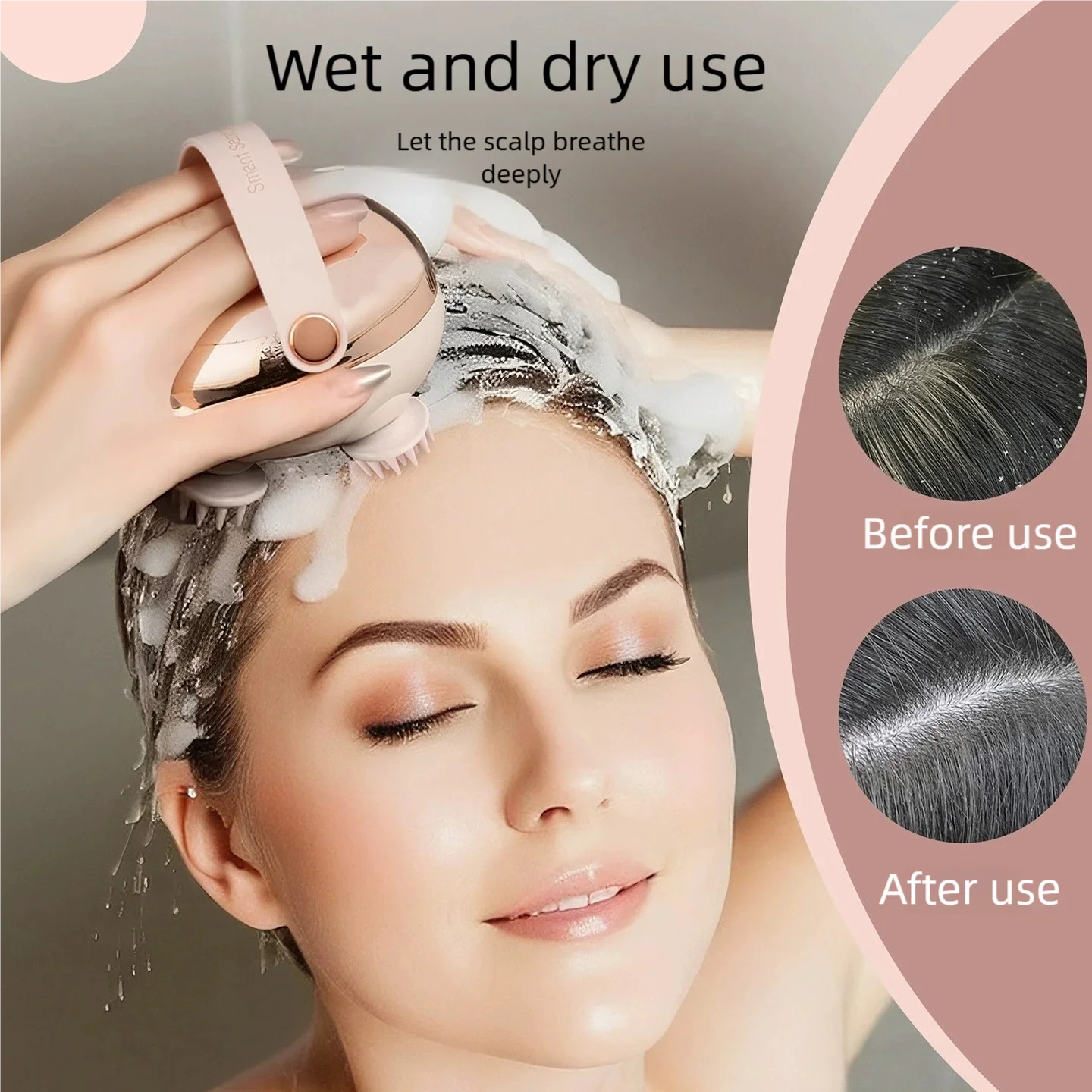 

Handheld Head Massage Instrument Rechargeable Red Light Head Kneading Massager Scalp Stress Relax Body Cat Massage Waterproof