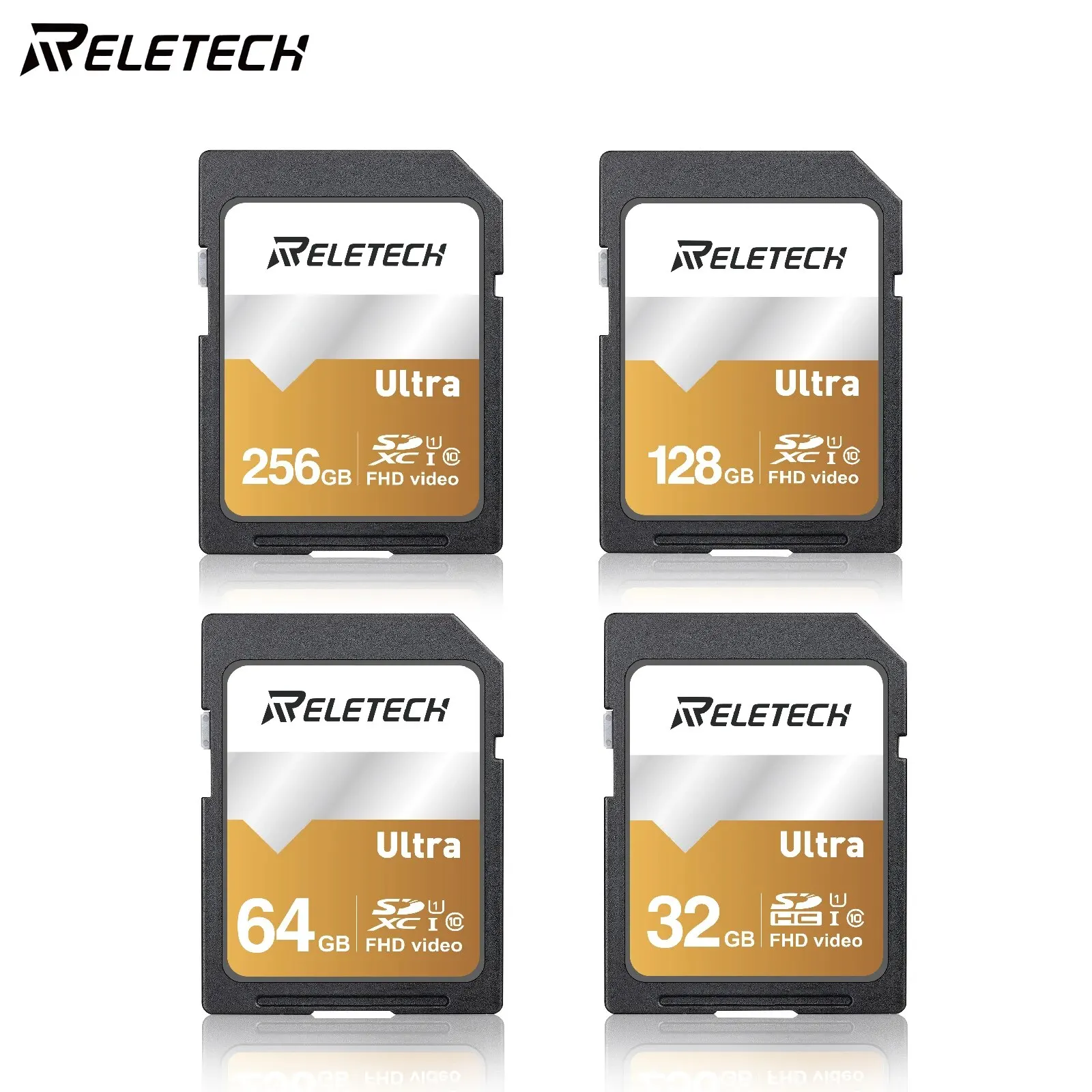 Reletech SD Card 32GB 64GB 128GB 256GB U1 A1 Flash Memory Card Class10 UHSI for Camera Memory Card 64GB 128GB 32GB TF Card