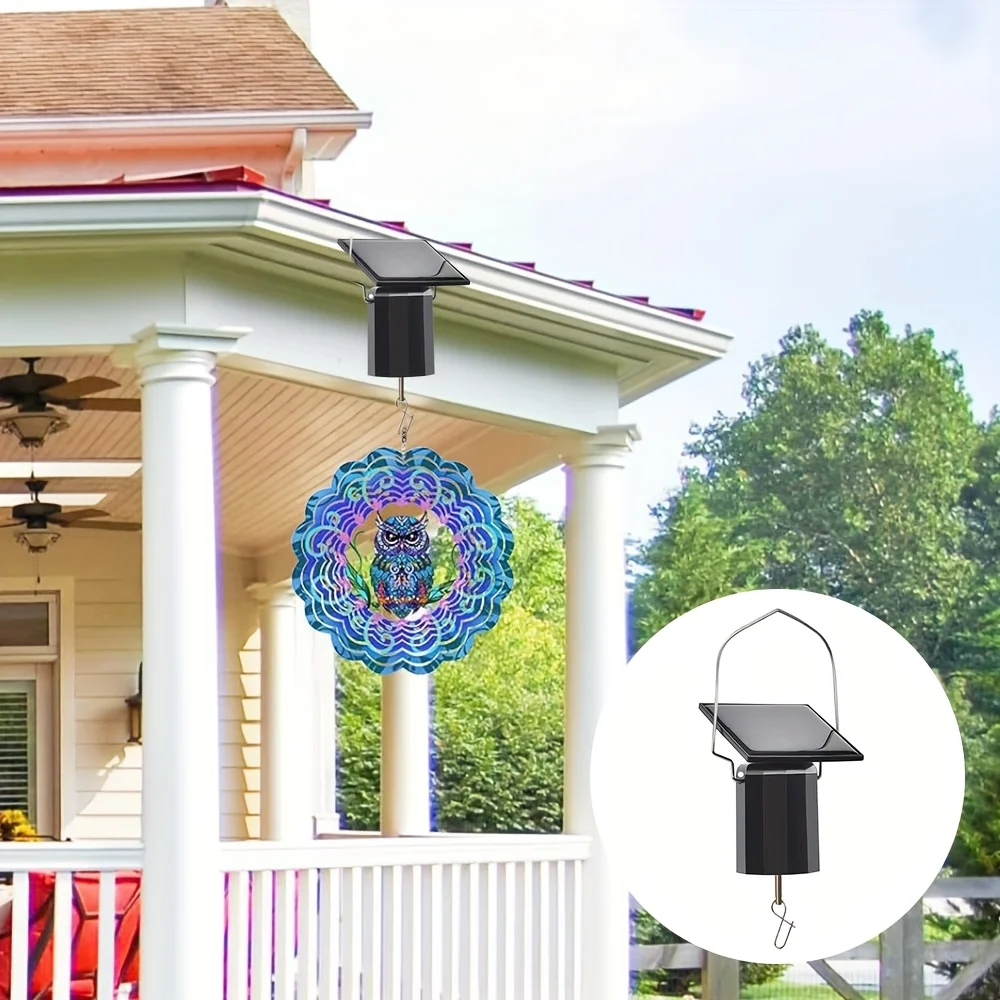 Solar Rotating Windmill Motor, Wind Chime Decoration Hanging Ornaments, Solar Rotating Wind Chime Motor For Wind Chime