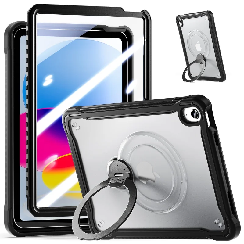 Heavy Duty Case for Apple iPad11th Gen 2025 A16 Tablet Cover Build in Rotating Stand Full Protection iPad10th 10.9inch Vertical