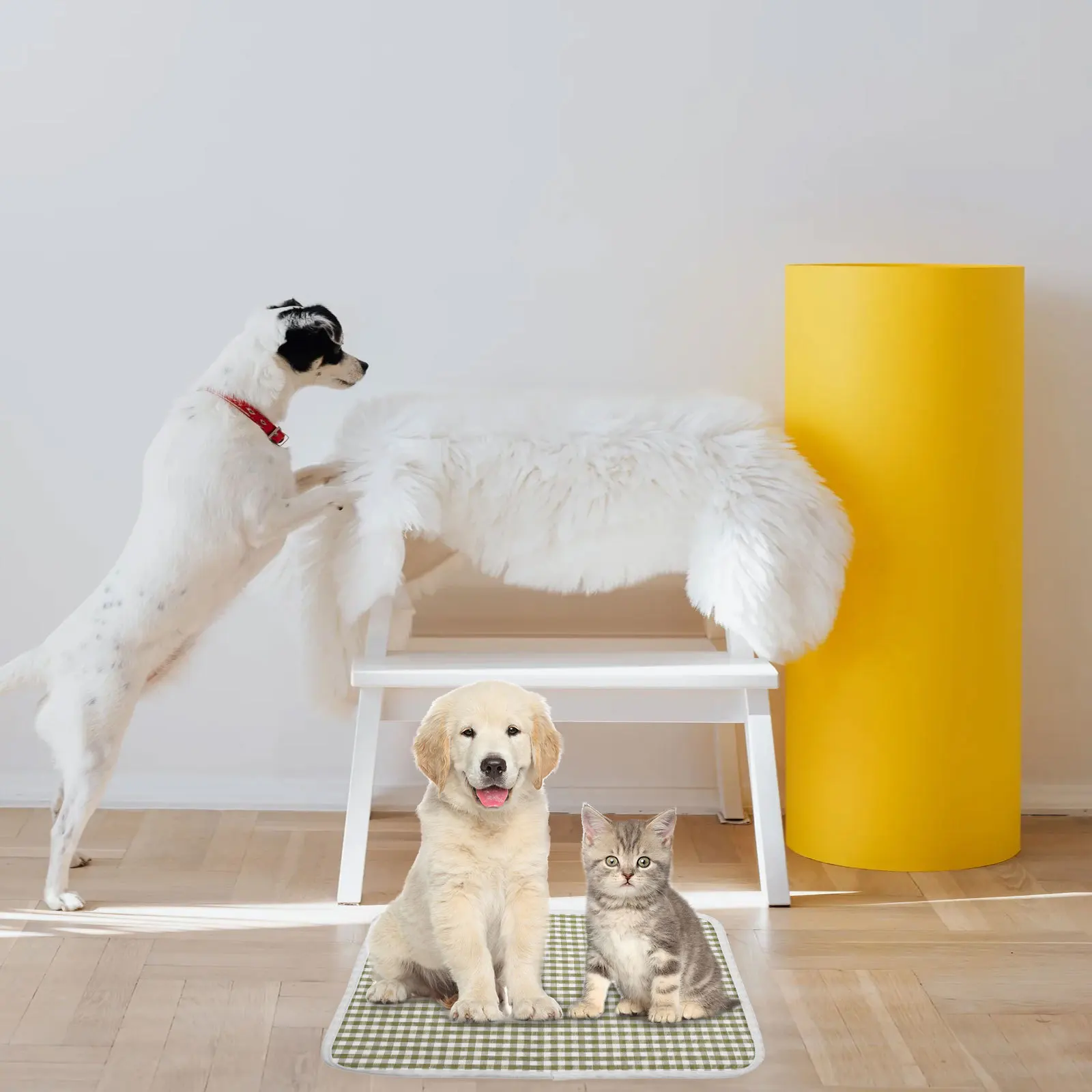 

Washable Reusable Dog Pee Pad Breathable Wear-Resistant Puppy Pee Mat Waterproof Nonslip Household Absorbent Changing Mat