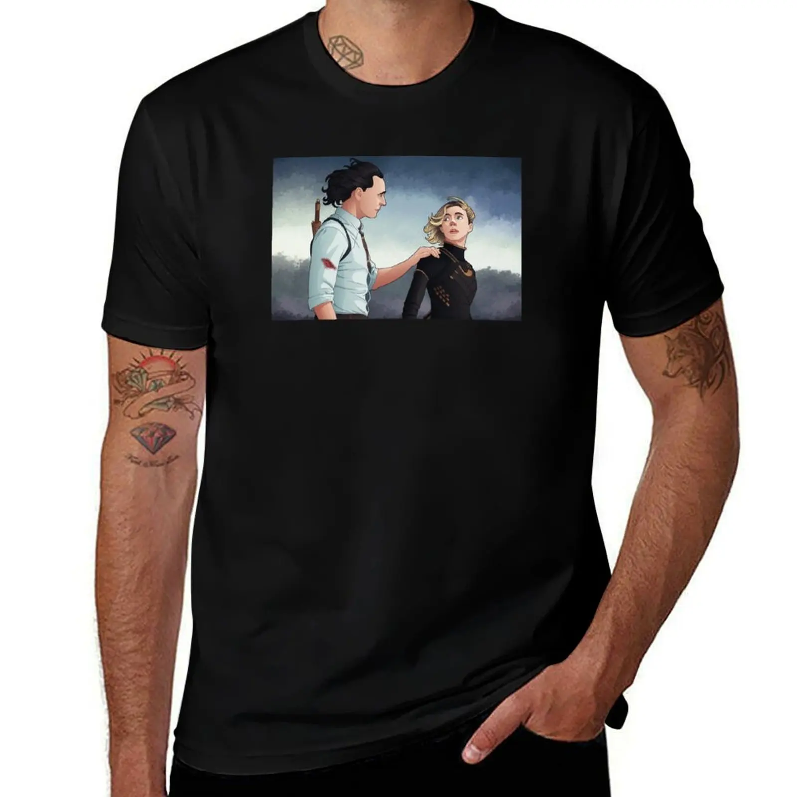 Lovedaggers: Glance Back T-Shirt korean fashion Aesthetic clothing boys whites plus size men clothing