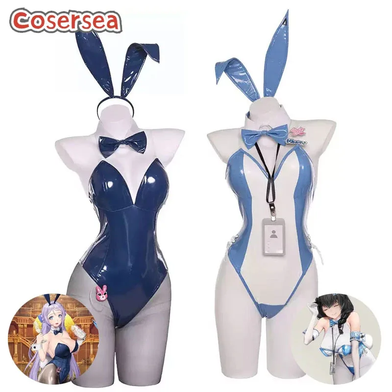 

Cosersea Folkwang Mary Cosplay Costume Nikke Goddess of Victory Folkwang Mary Rabbit Women Bunny Suit Uniform Cos Outfit Fullset