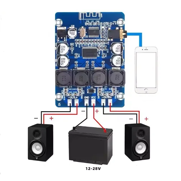 XH-M314 Ultra Clear Bluetooth Digital Amplifier Board TPA3118 Dual 45W Audio Amplification Module