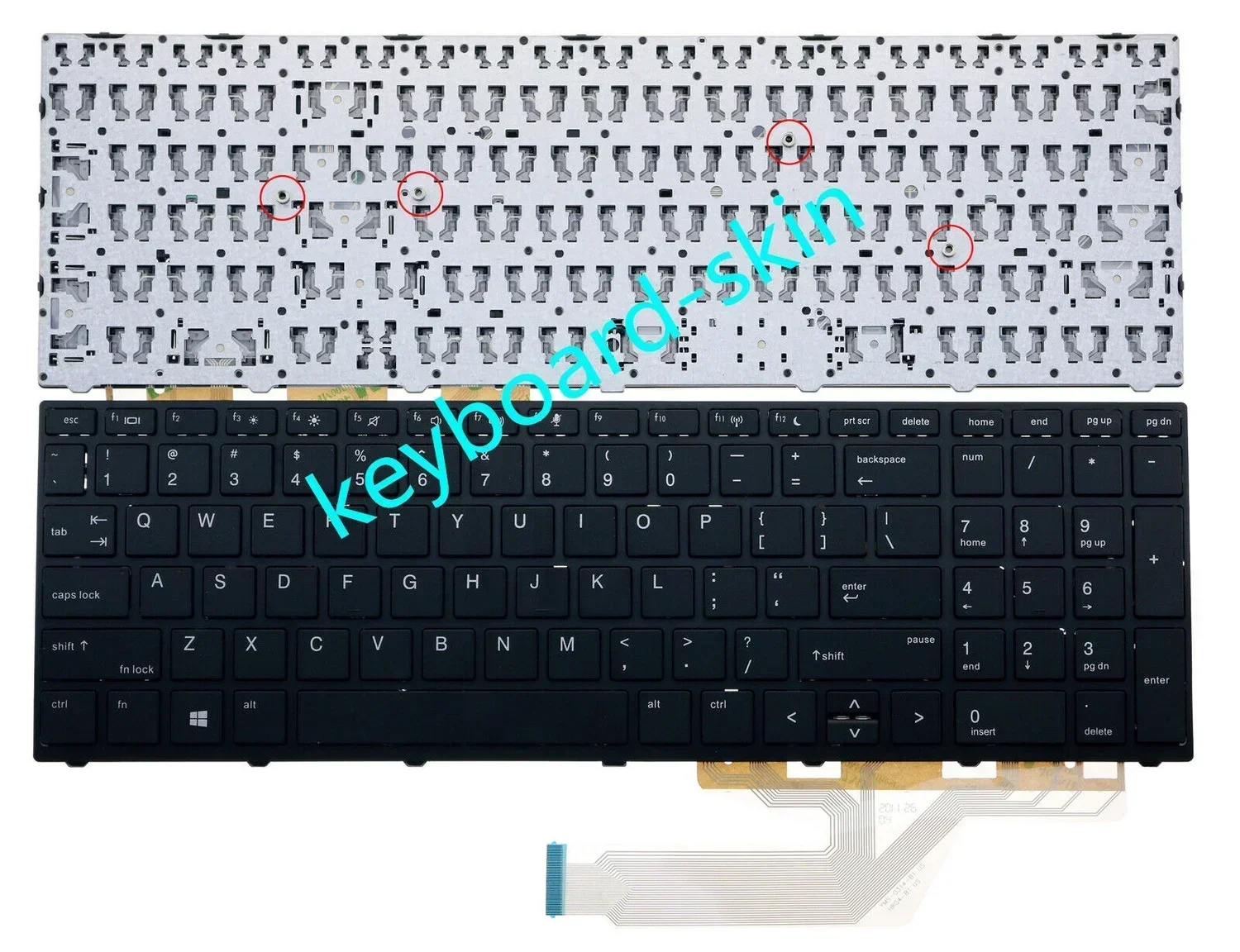 New US keyboard No-pointer No-backlit for HP Probook  650 G4 G5/ 655 G4 G5 Series laptop