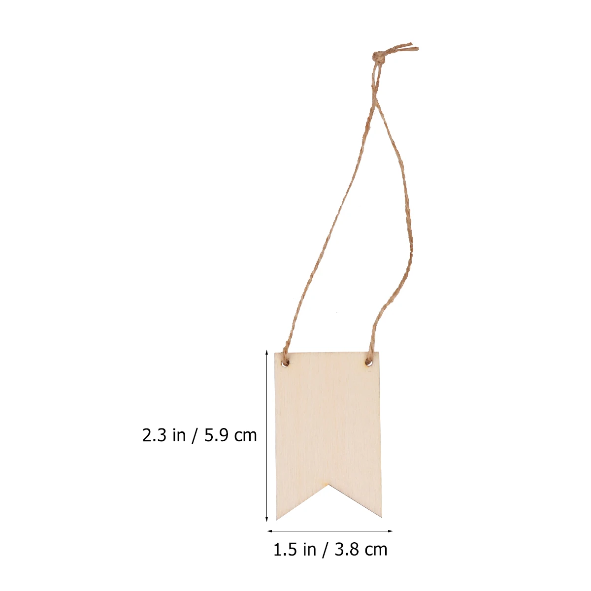 

100pcs Wooden Pendant Square Hanging Craft Tags Decorative naments Home Party Favor Christmas Decor Door Wall Hanging