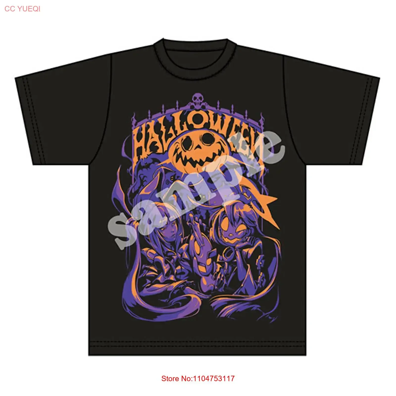 Guilty Gear BlazBlue Jack O' Rachel T shirt L Size Black Halloween Party New vintage Washed Top For Everyday Wear Breathable