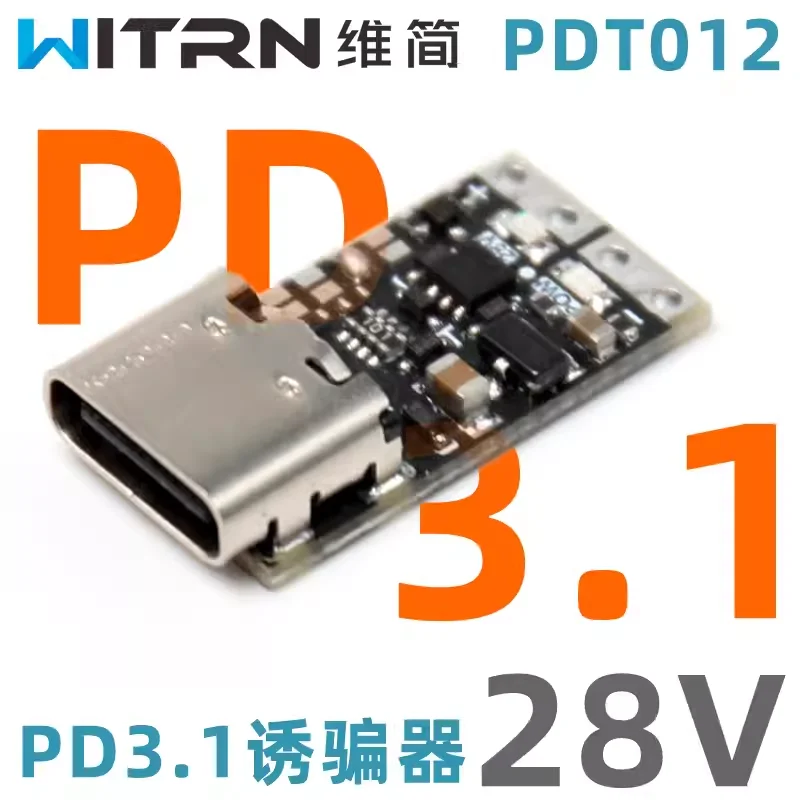 WITRN   PD3.1 Deception PDT012 to DC Activation 28V Aging Measurement Factory Charging Notebook EPR