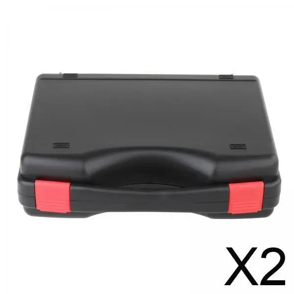 2xProtective Toolbox with Sponge Wear Resistant Lockable for Workplace Outdoor