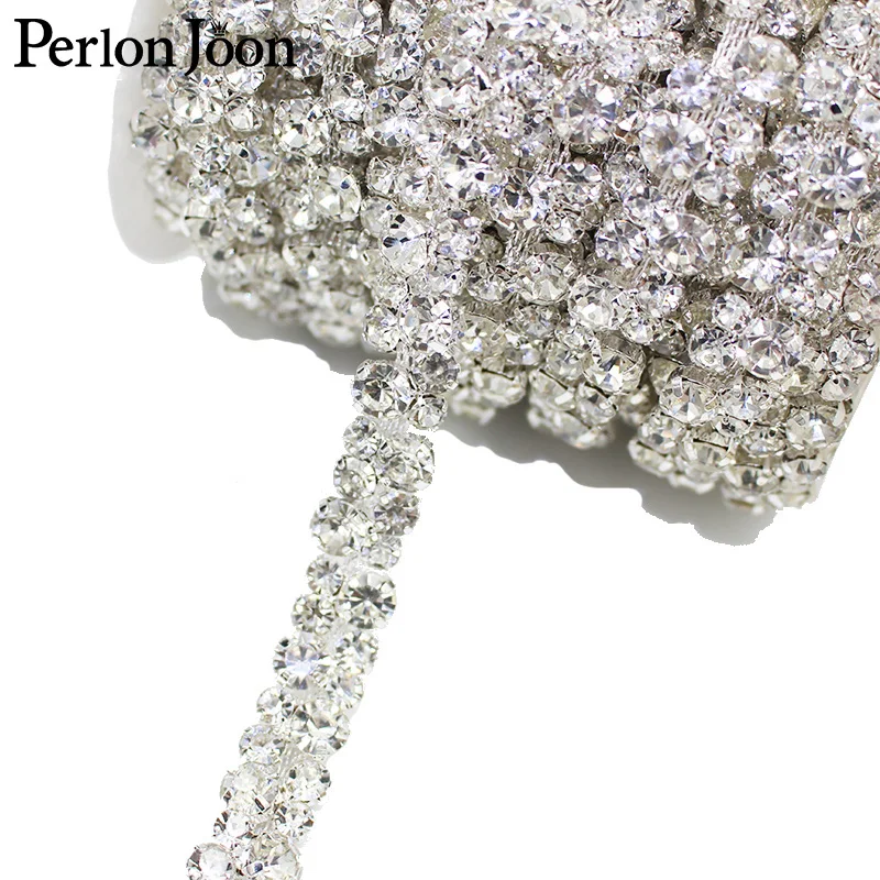 Sparkling Full Diamond Crystal Chain Rhinestone Trim Strap DIY Bridal Wedding Belt Shoe Decorative Accessories ML151