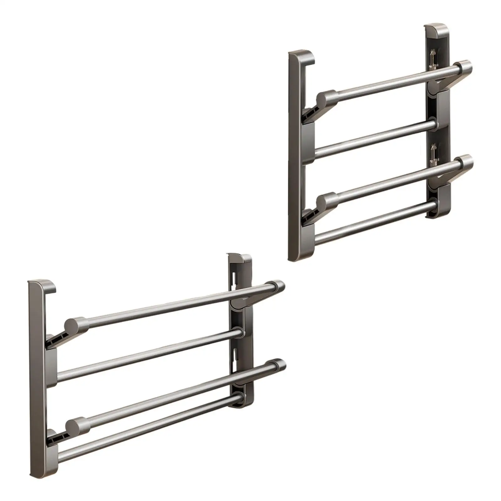 2x Shoe Storage Rack Foldable Shoe Organizer Hanging Shoe Holder Aluminum Space Saving Shelf Suitable for Entryway Bedroom RV - view 5