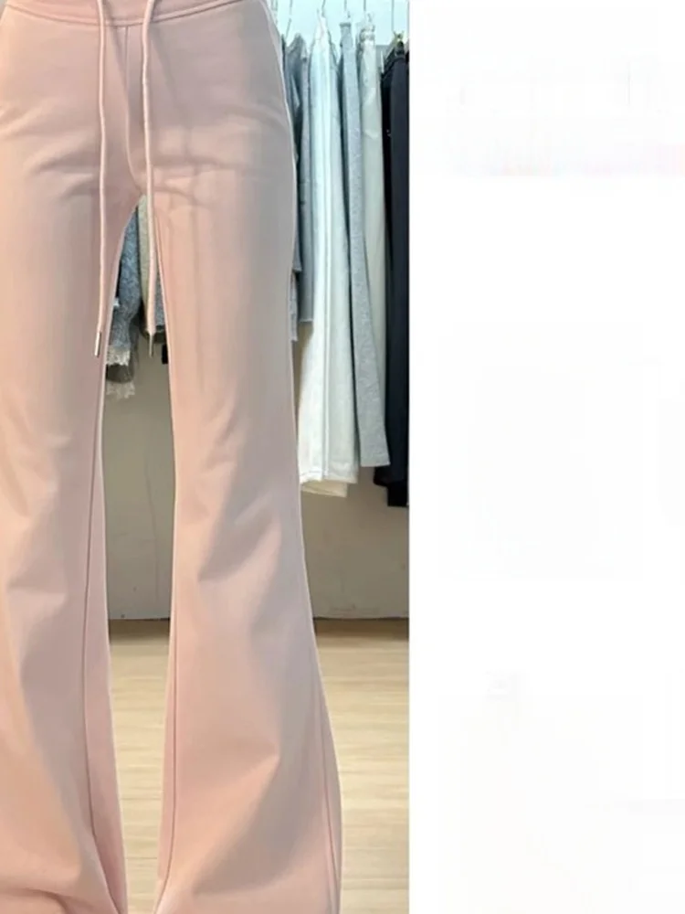Rosa Hohe Taille Abnehmen Bell Bot Sport Hosen frauen Frühling Herbst 2025, Neue Sle Pendeln Sle Casual Hosen