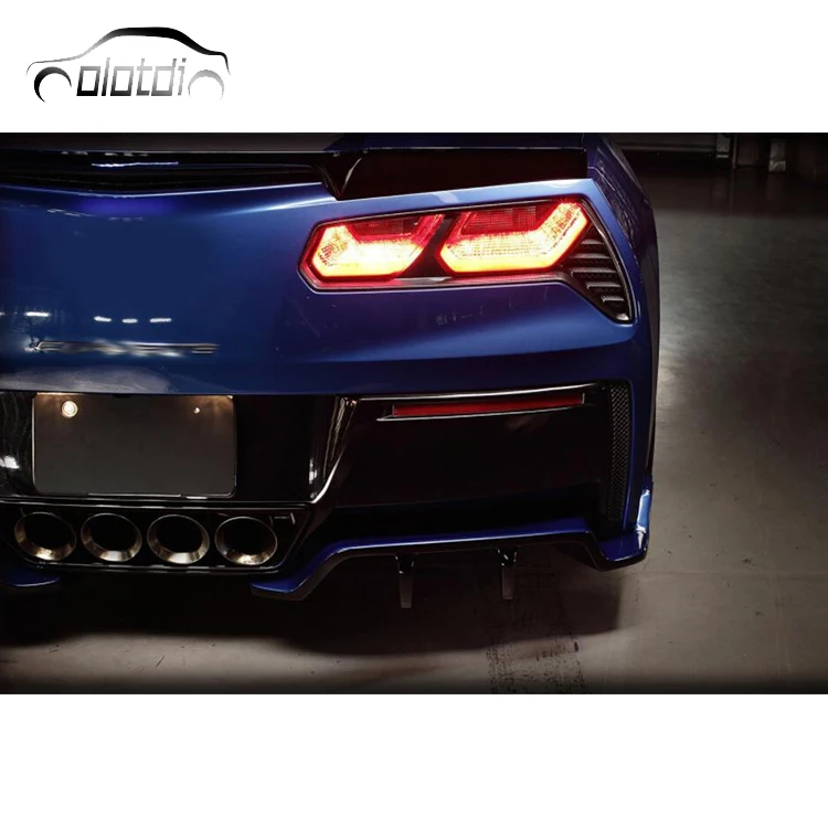 

Rear Bumper Lip Diffuser Carbon Fiber Rear Splitter for chevlet Corvette C7 Z06 2013+