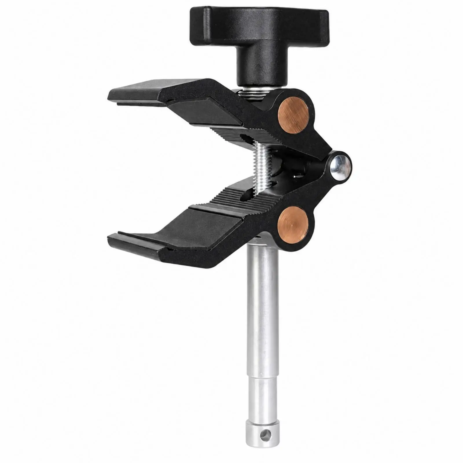 Professional Lighting Clamp for Film Setup with Guard Pads Aluminum Alloy Construction Adjustable Hand Knob for Light Stands and