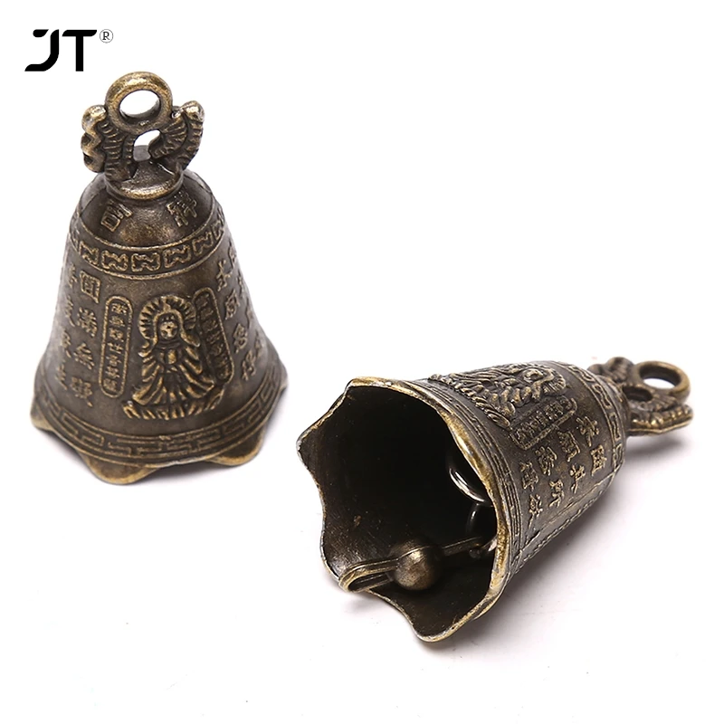 

2pc or 1pc Antique Bell Mini Brass Copper Sculpture Pray Guanyin Bell Shui Feng Bell Invitation Buddha Buddhism Guanyin Bells