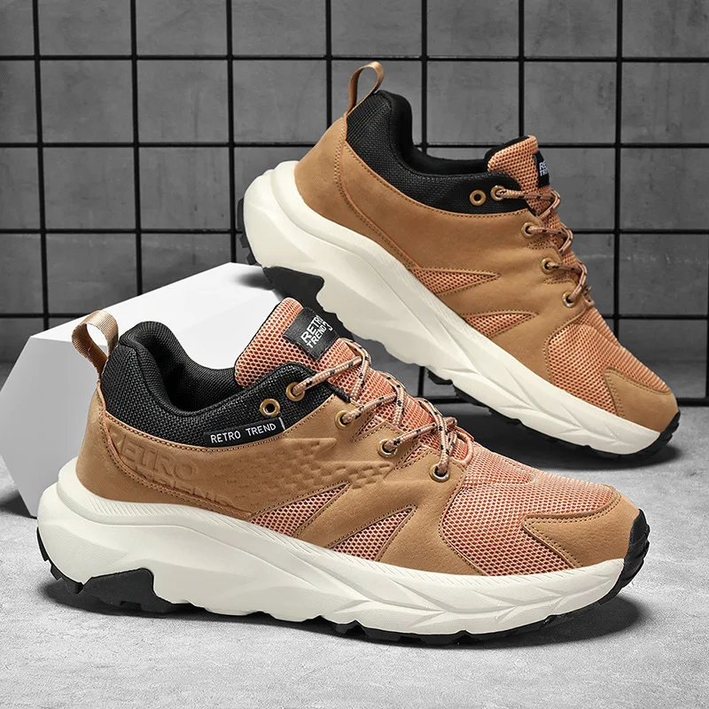 

AJHL Outdoor Breathable And Non Slip Men's Shoes Wear-resistant And Breathable Running Shoes Daily Sports And Leisure Shoes