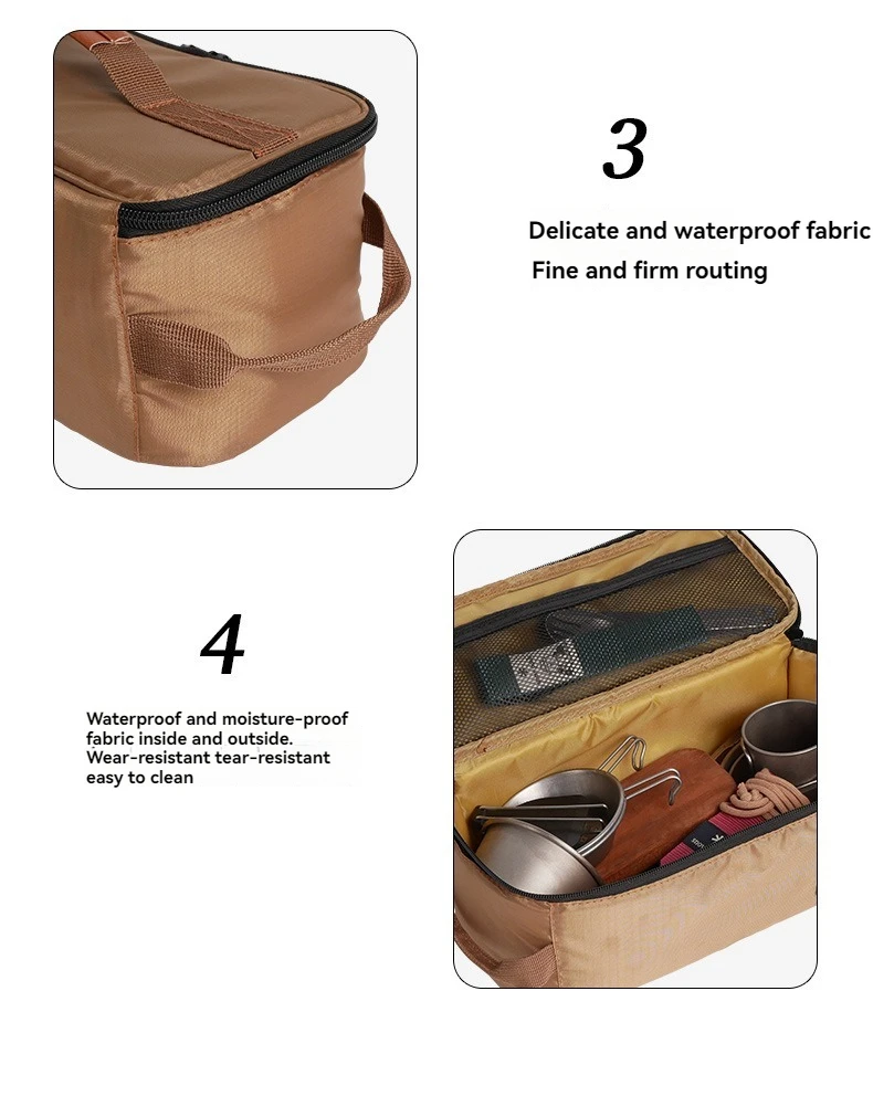 SUNDICK Aufbewahrungstasche für Geschirr, Aufbewahrungstasche für Gaskocher, Tasche für verschiedene Gegenstände, tragbare Sortiertasche – Detail 13