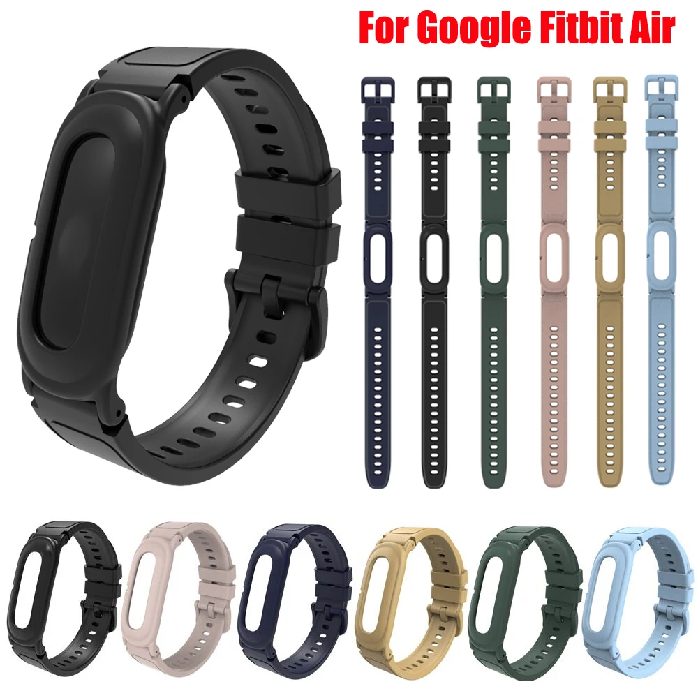 Silikon-Ersatz-Sportarmband für Google Fitbit Air, Armband-Schlaufen-Uhrenarmband, verstellbares, atmungsaktives Armband für Fitbit Air