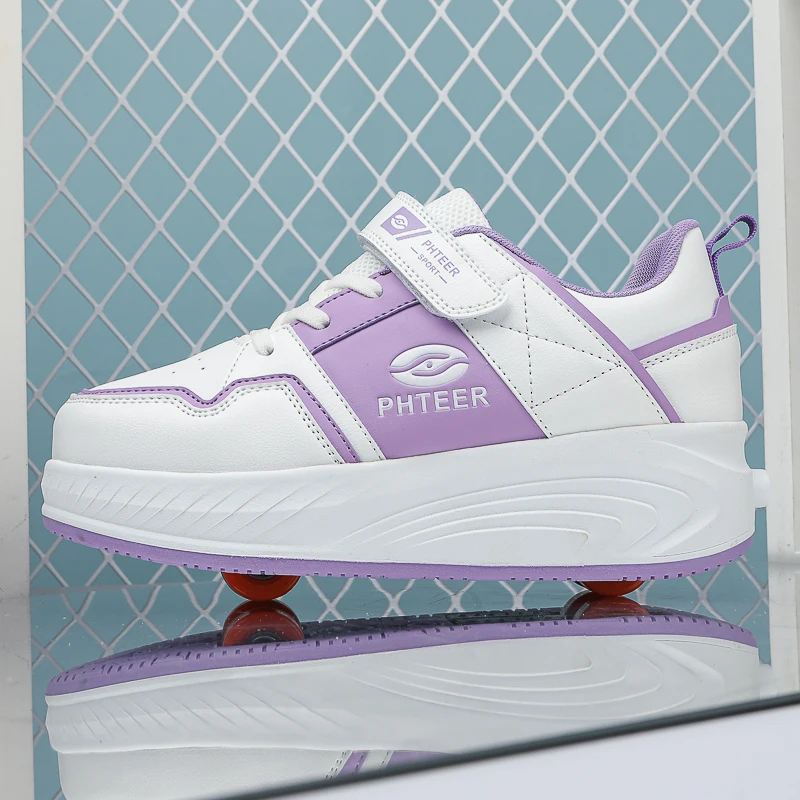 

Детские роликовые коньки, подарки на четыре колеса, повседневная игрушечная обувь для мальчиков и девочек, удобные спортивные роликовые коньки двойного назначения для детей