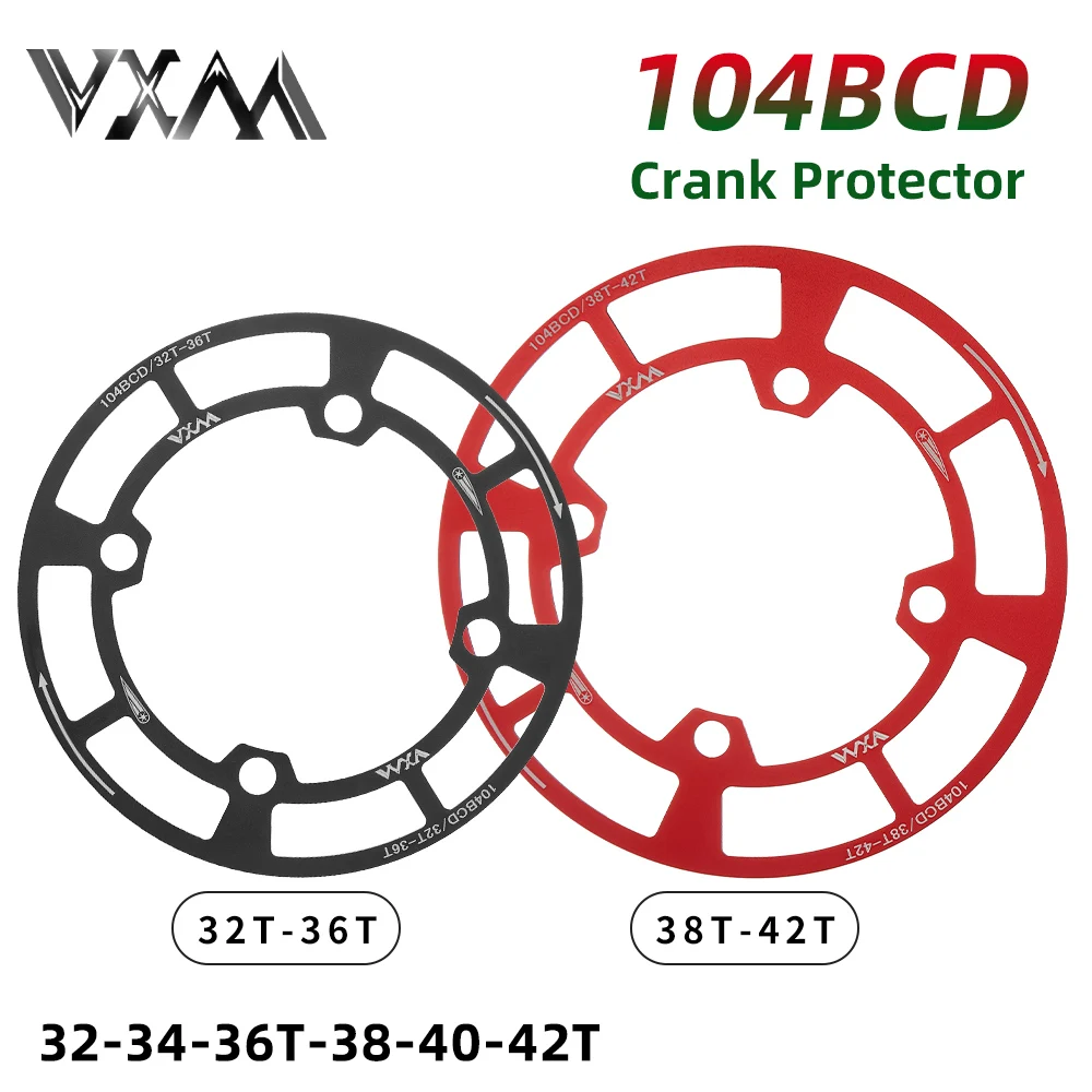 

104BCD Bicycle Crankset Protective Cover Crank Chain Wheel Ring Guard Protector 104 BCD Sprocket Ring 32 34 36 38 40 42T