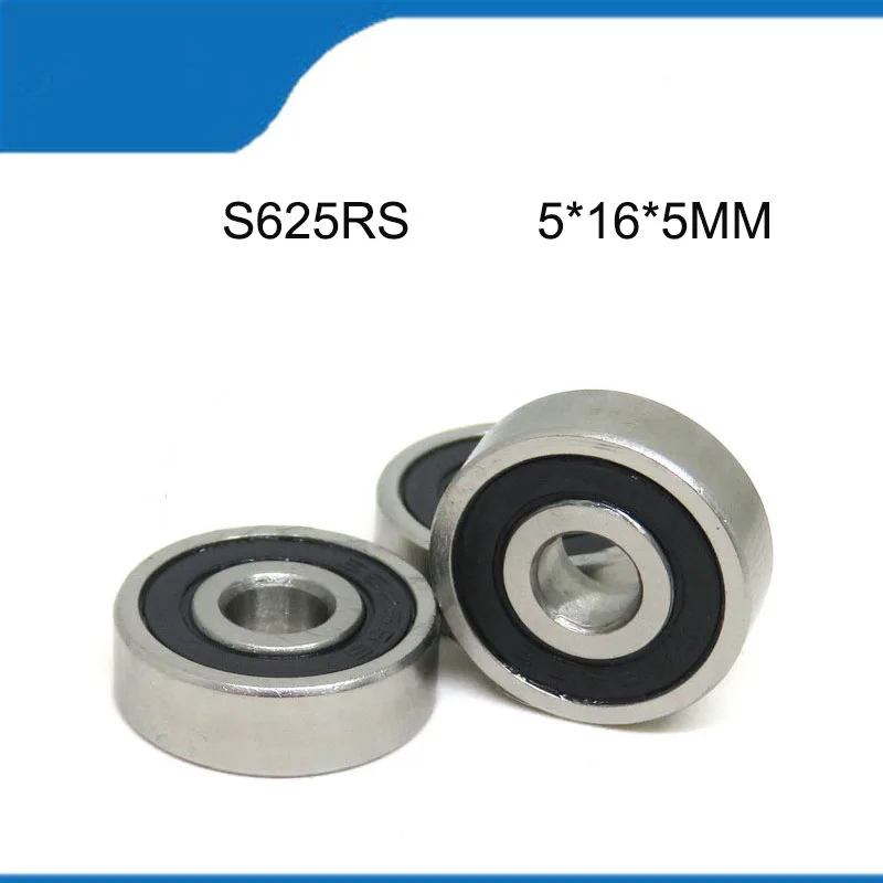 

5/10PCS S625-2RS (5*16*5MM) Sell Hot High Quality Stainless S625RS Steel Rubber Sealed Deep Groove Ball Bearing Shaft (ABEC-5)