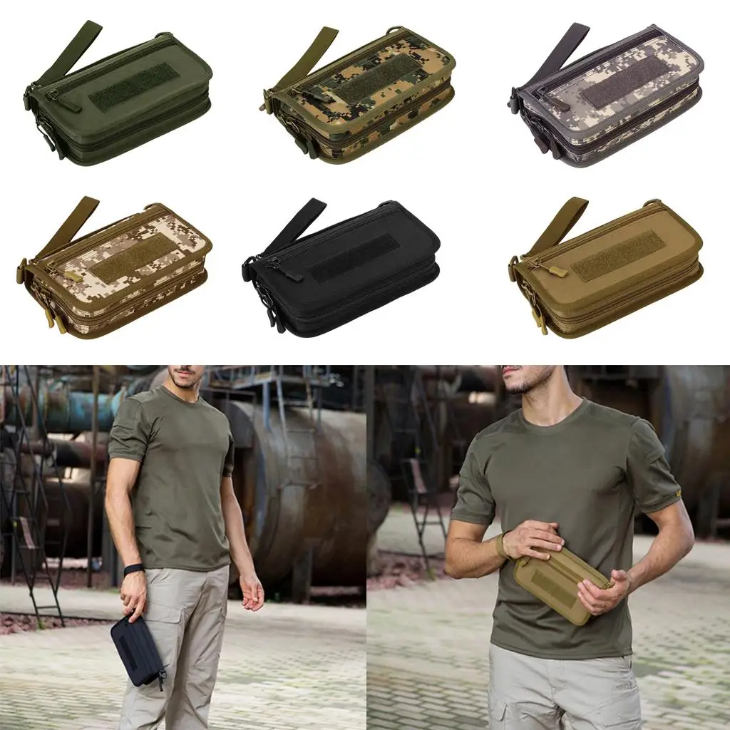 Monedero militar para hombre, bolsa con soporte para negocios, cartera para chequera