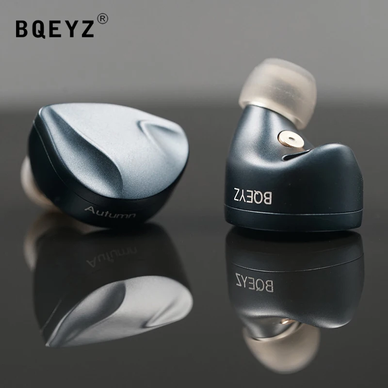 BQEYZ-HiFi In Ear Wired IEMs Fones de Ouvido para Músico, Cavidade Dupla, Dinâmico, Substituível Monitor Tuning, Cabo, Outono