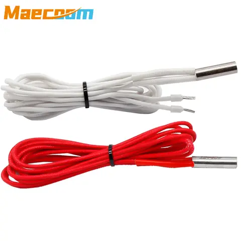 Heating Tube 6*20mm Ceramic Cartridge Heater 1M 12V/24V 30W 40W 50W 70W for Mk8 Cr10 Ender 3 E3D V6 Extruder 3D Printer Parts