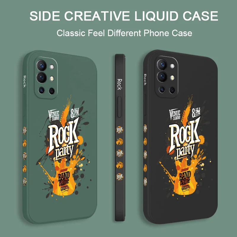 Rock Guitar Phone Case For Oneplus 12 12R 11 11R 10 10R 10T 9R 9RT 9 8T 8 7 7T Pro 5G Liquid Silicone Cover