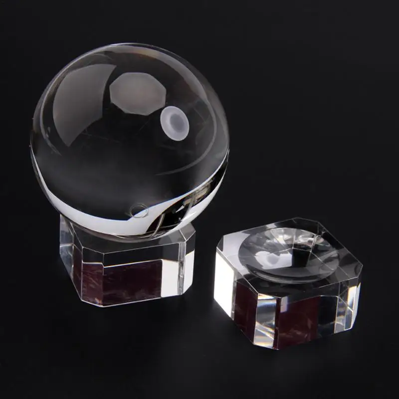 Clear Square Crystal Display Stand Transparent Acrylic Crystal Ball Base Exhibit Crystal Balls Lensball Sphere Painted Rocks.