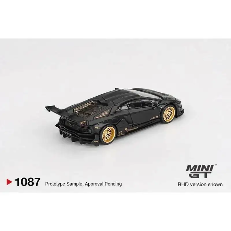 PreSale MINIGT 1087 1:64 LBWK LB WORKS Lamborghini Limited Edition Matte Black Diecast Car Model Collection Toys