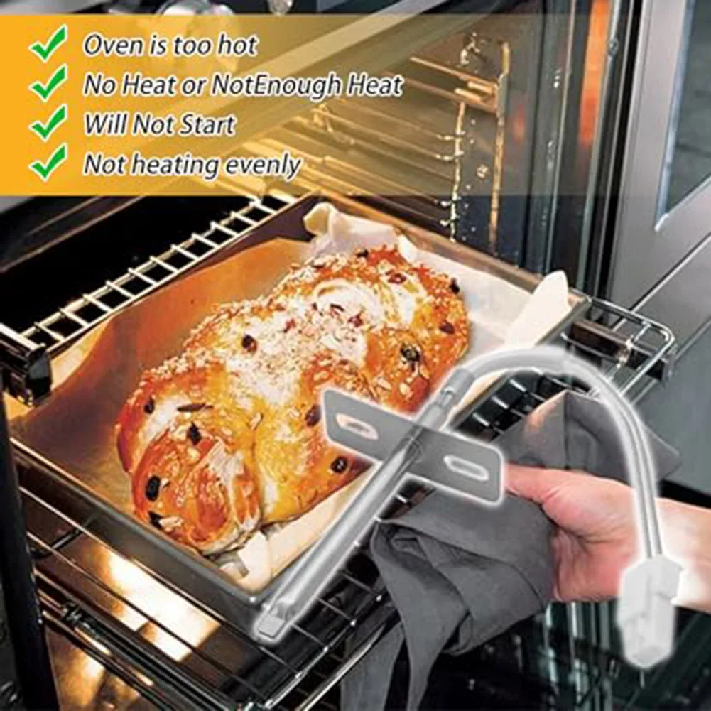 

Сменный датчик температуры духовки WB20K10015, совместимый с деталями духовки W10181986 WB23T10002, обеспечивает точные считывания