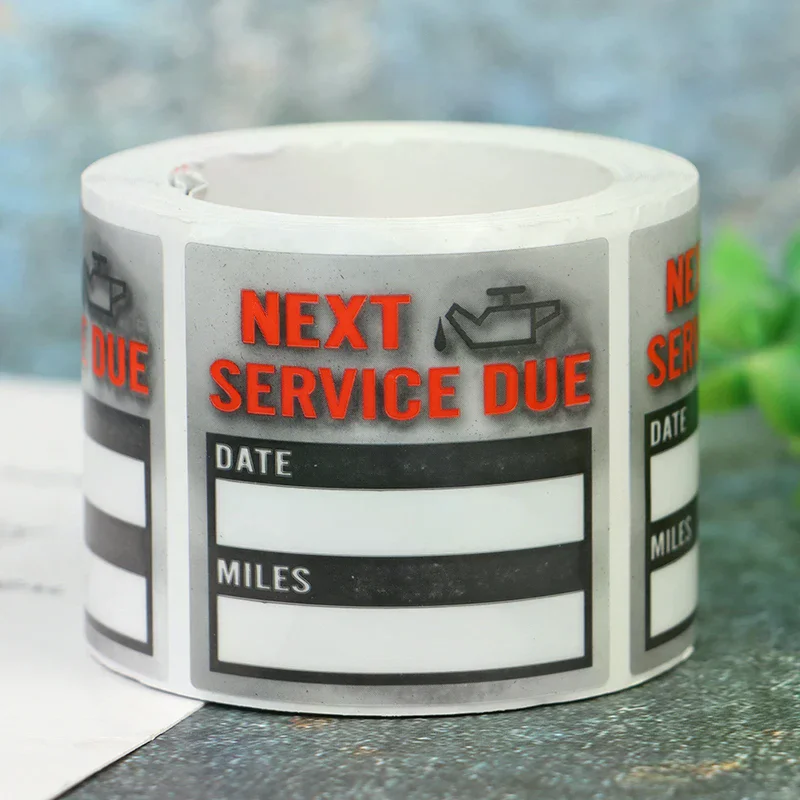100pcs/roll Oil Change/Service Reminder Stickers Window Sticker  Car Sticker