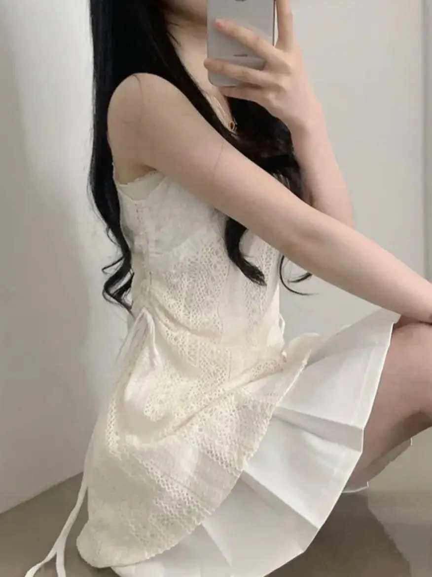 s & Camis Crop Top Women Ropa Mujer Advanced Spaghetti Strap Dress Summer New High Lace Corset