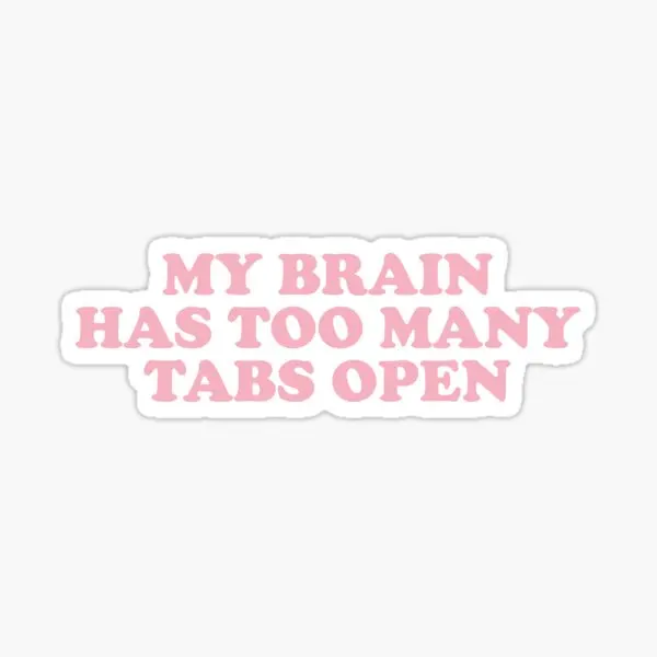 Adhd Quote  5PCS Stickers for Cute Background Cartoon Home Laptop Kid Stickers Funny Luggage Living Room Decor  Water Bottles