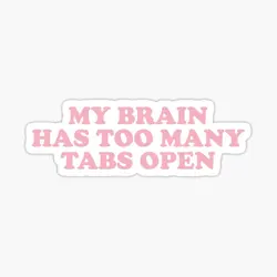 Adhd Quote 5PCS Stickers for Cute Background Cartoon Home Laptop Kid Stickers Funny Luggage Living Room Decor Water Bottles