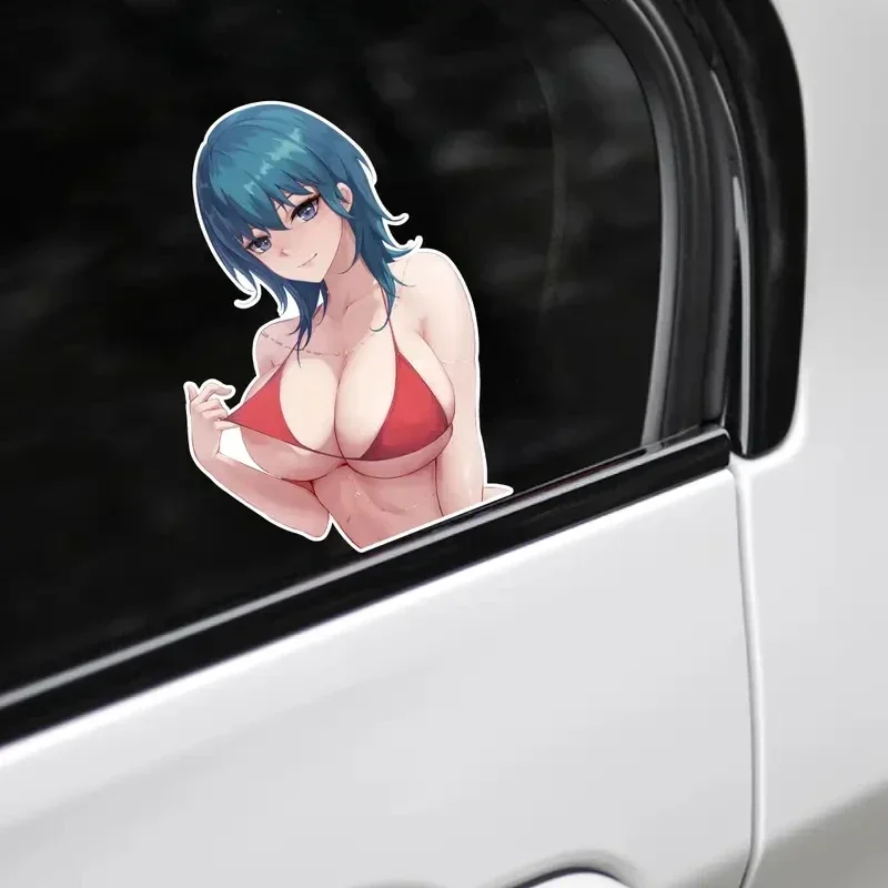 Cute Long Hair Sexy Anime Female Car Sticker Styling Waterproof Beauty Female Sticker For Auto Laptop Motorcycle