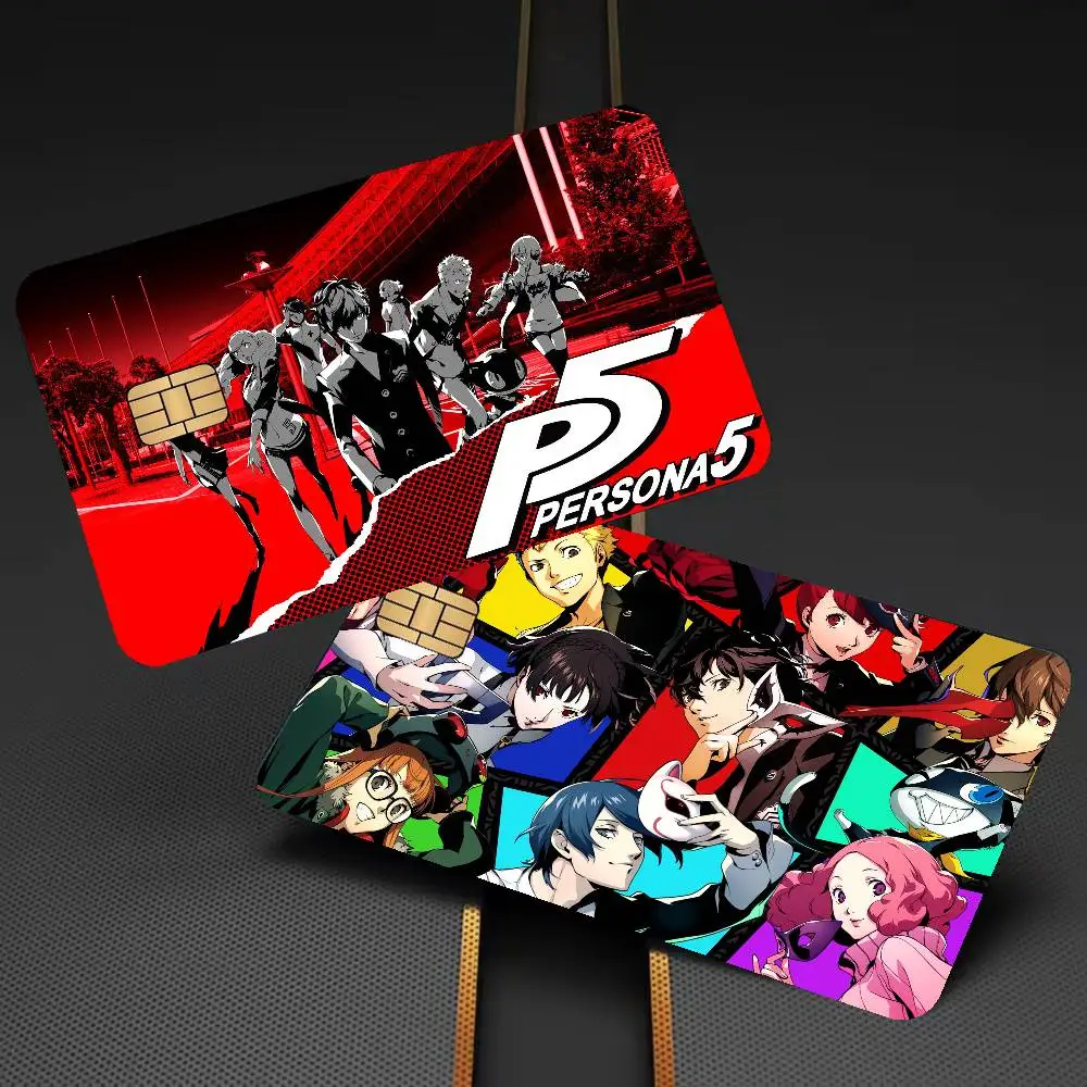P-persona 5 C-classic Anime Anime Front Cover Film Sticker Skin For Credit Debit Card Small Large Chip