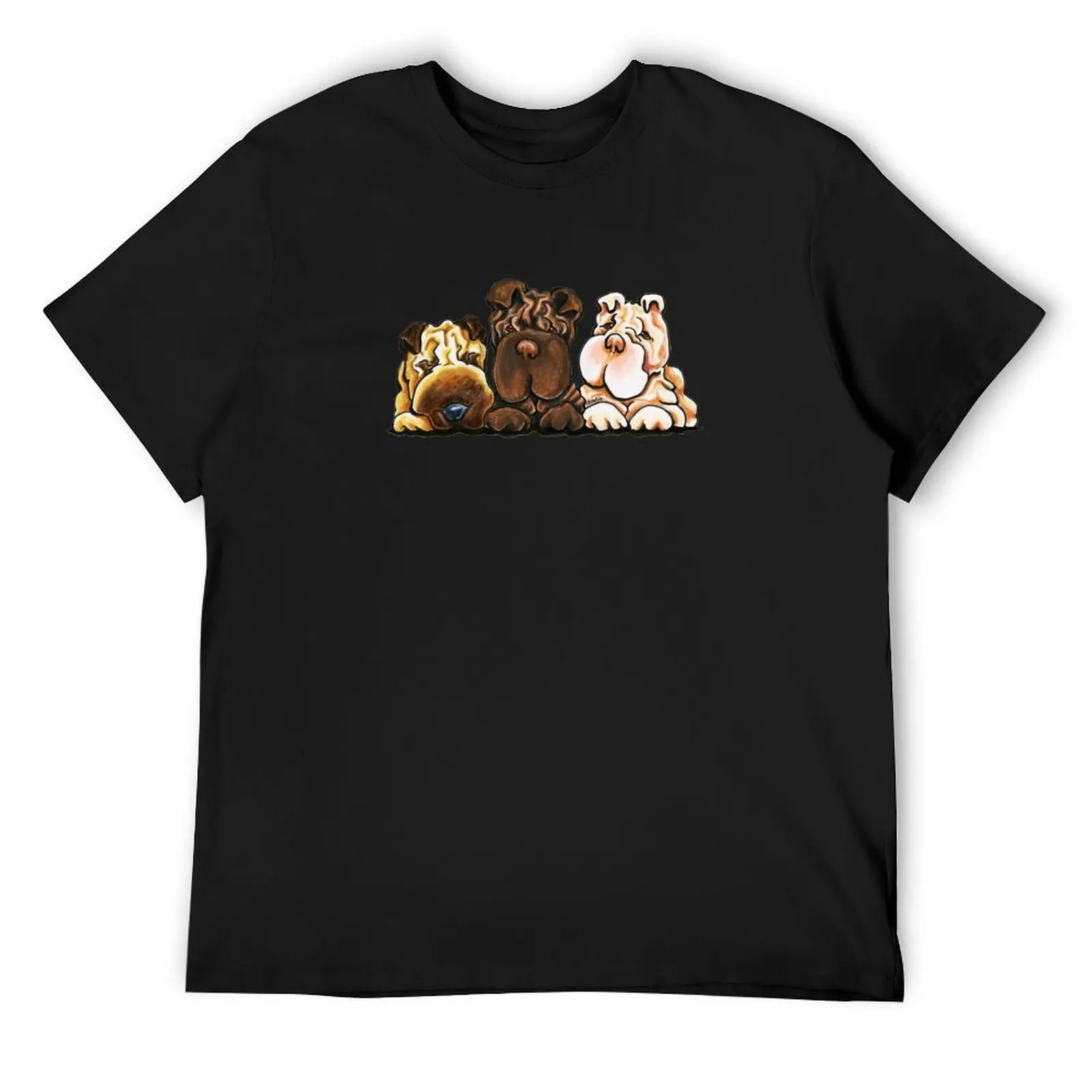 Shar Pei Trio T-Shirt Short sleeve tee Aesthetic clothing tee shirts for men