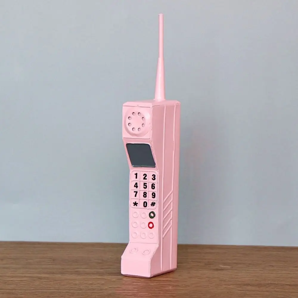 Picture 5: Simulation Vintage Telephone Model Cellular Phone Iron Material Retro Phone Prop Old Fashioned Hand Phone