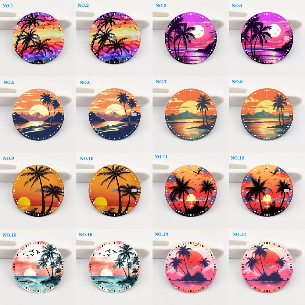 Watch Dial 28.5mm NH35 Dial Creative Color-Printed Series Dial Is Suitable for NH35/36 Movement Watch Accessories