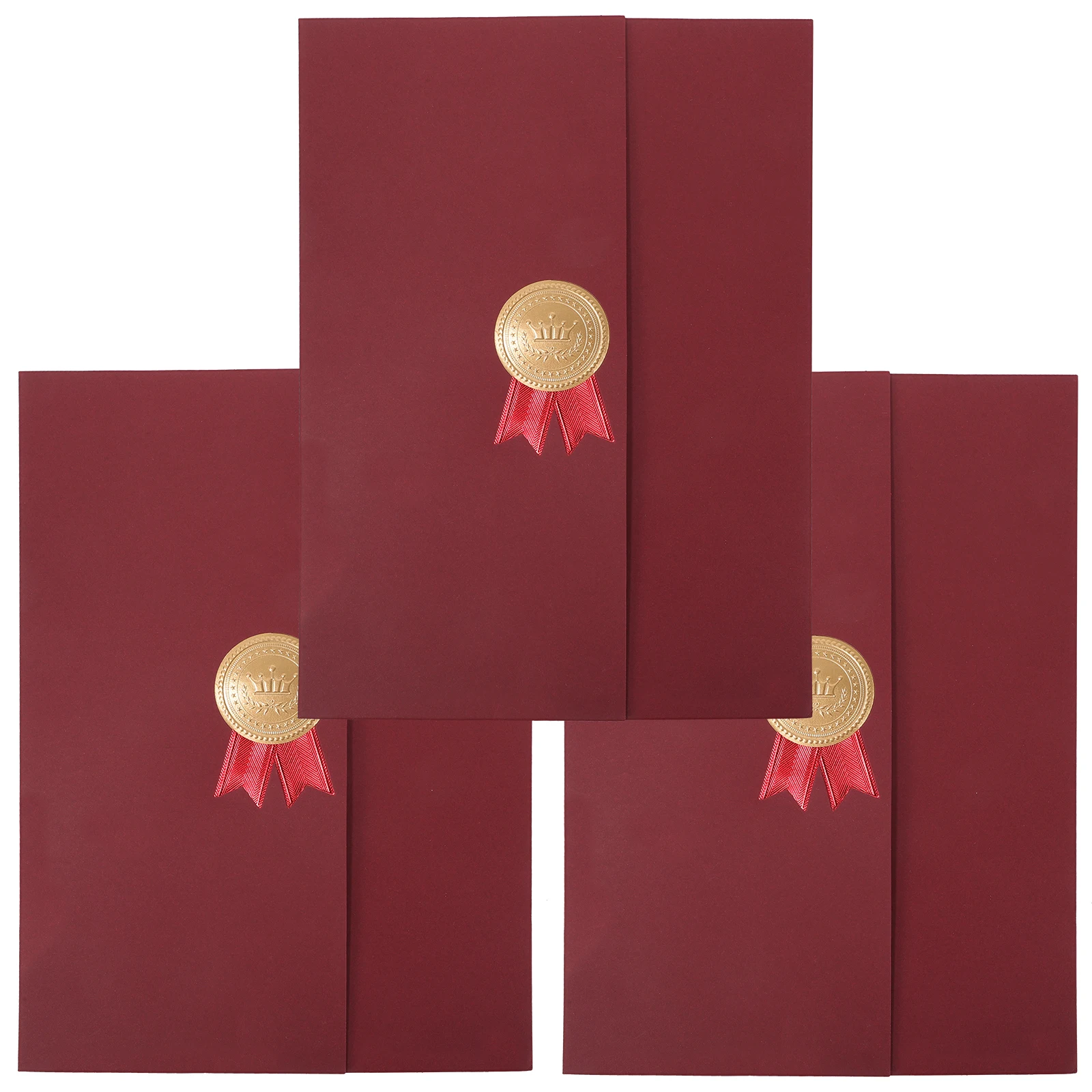 

3 Pcs Certificate Cover Paper Envelope Holder for Diplomas Awards Documents Home Office Storage Display Folder