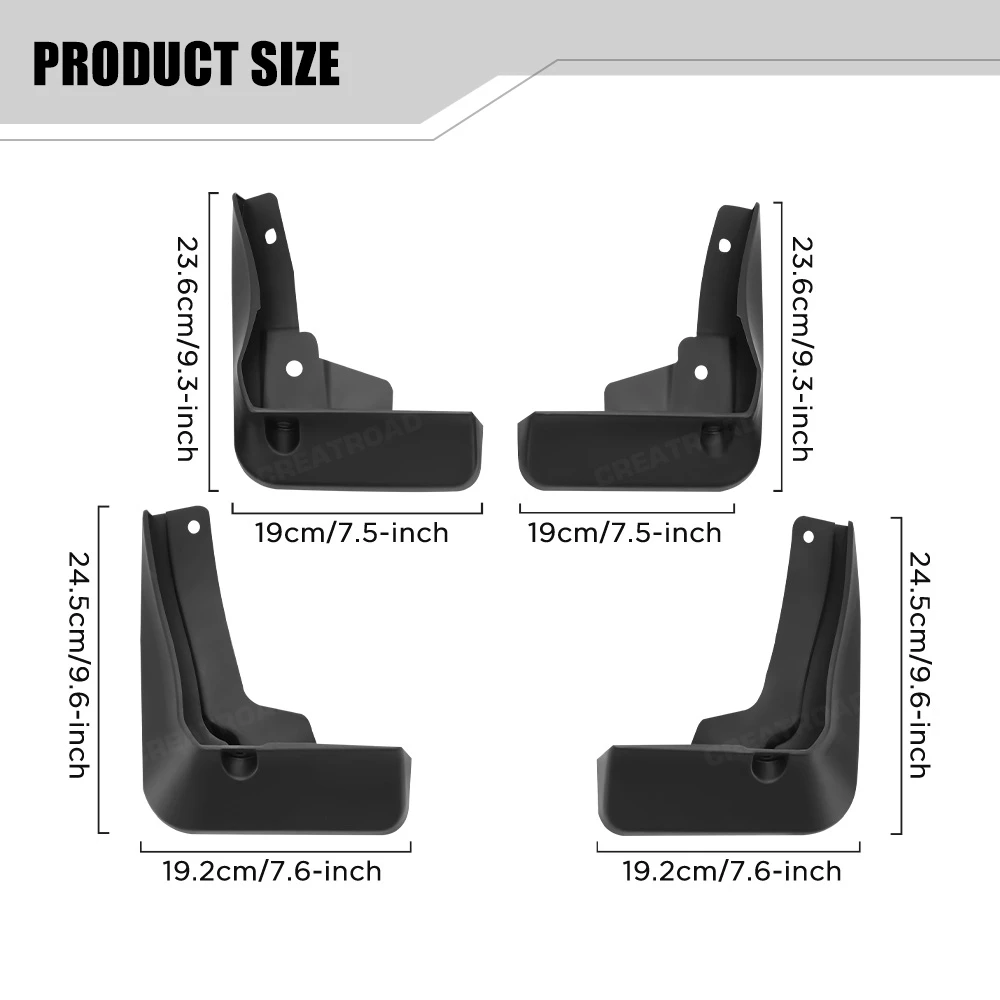 Custom Fit 4PCS Mud Flaps for Toyota Camry 2018 2019 2020 2021 2022 2023 2024 No Drilling Splash Guards Car Fender Accessories