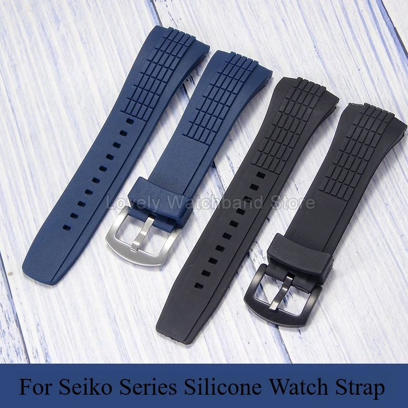 Cinturino per orologio in silicone resistente all'usura per Seiko VELATURA SRH006 SPC007J1 SRH001J1 Protrusioni a griglia snelle con interfaccia piatta