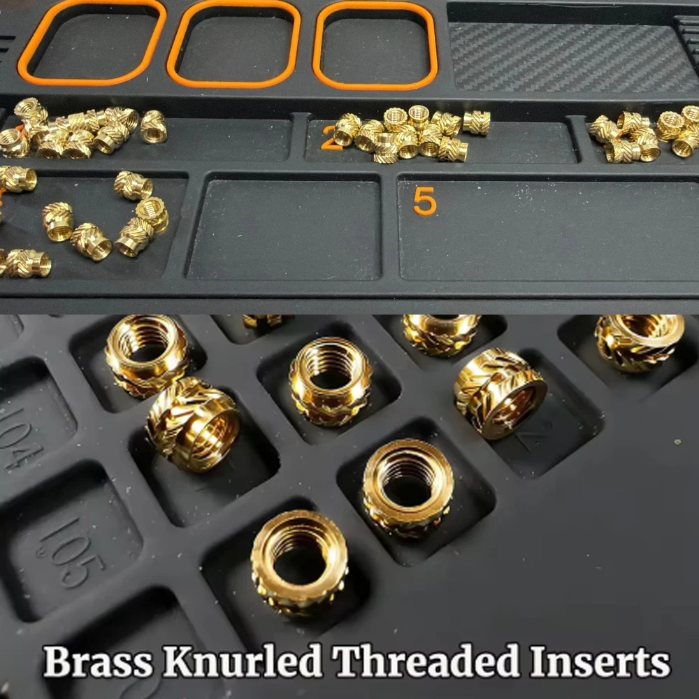 Brass Heat Inserts Nut Hot Melt Threaded Insert Knurled Nut for Injection Embedment Nuts for 3D Printer M2 M2.5 M3 M4 M5 M6 M8