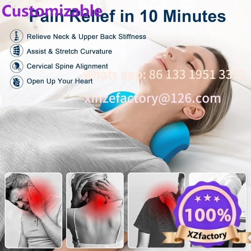Customizable with Cervical Traction Device Neck Stretcher Pain Relief and Cervical Spine Alignment Chiropr